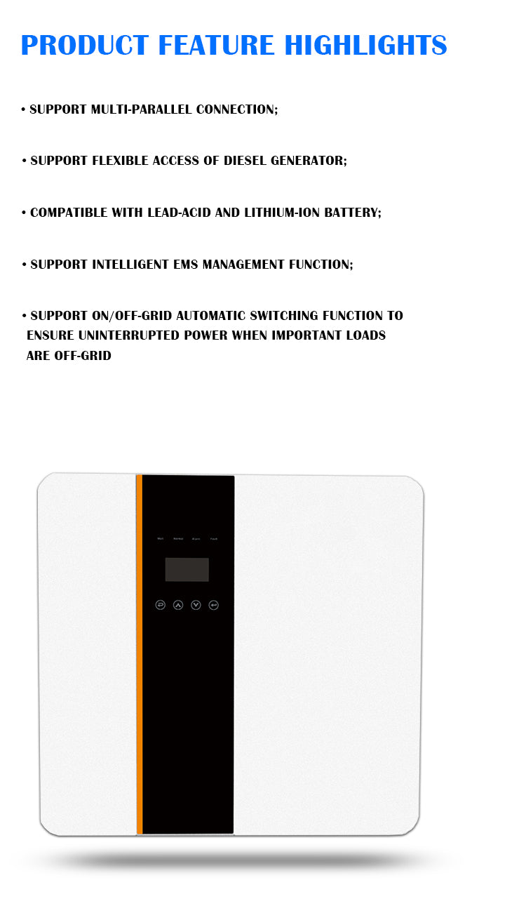 3kw 4kw 5kw 6kw 8kw Hybrid Off Grid Grid Tie Inverter Parallel Inverter Mppt Solar Inverter