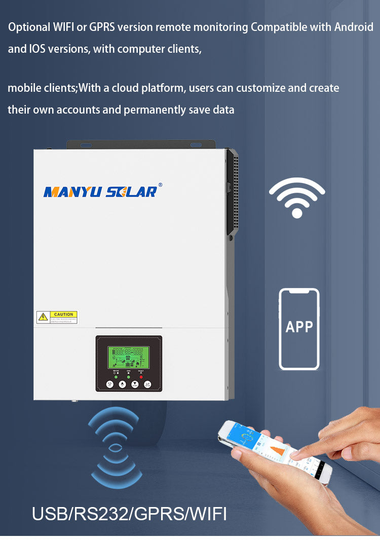1.5kw 2.4kw 24v 48v High Frequency Off Grid Solar Inverter Pure Sine Wave Mpp Solar Inverter Hybrid