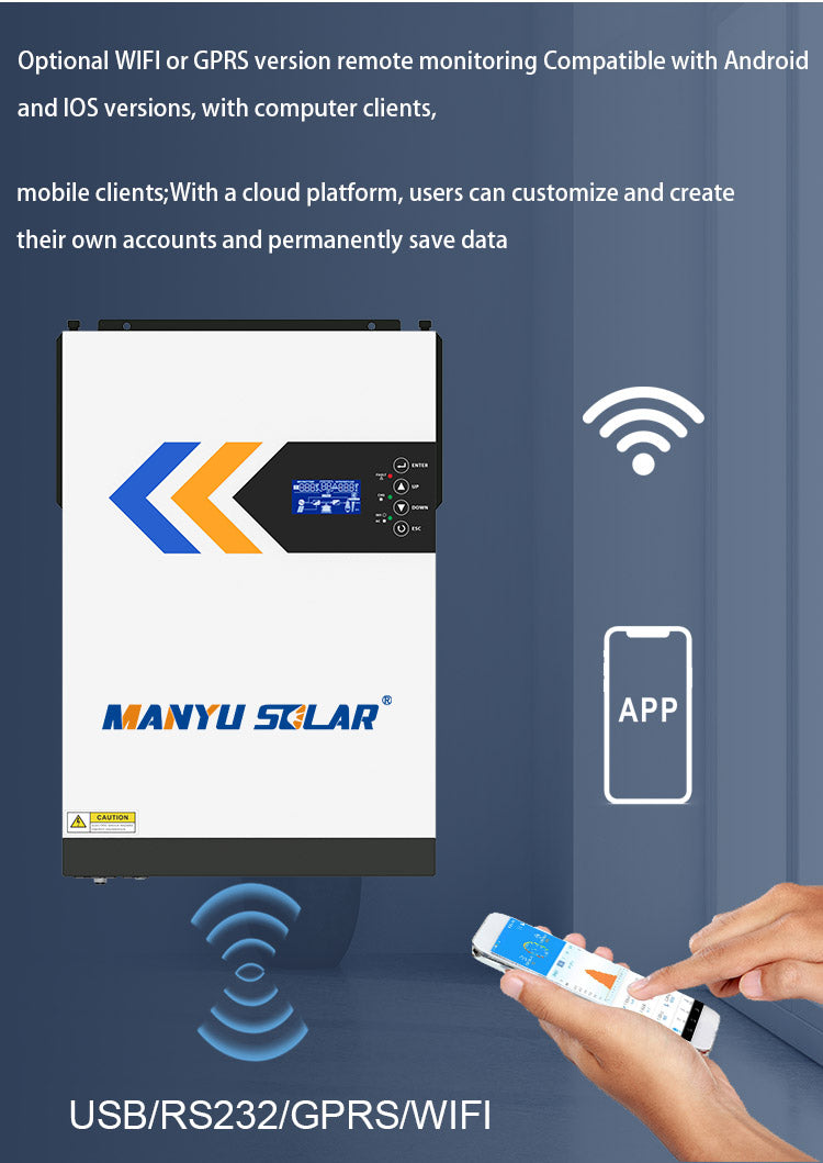 3.5kw 24v 5.5kw 48voff grid hybrid solar inverter 100A mppt charge controller solar inverter without battery