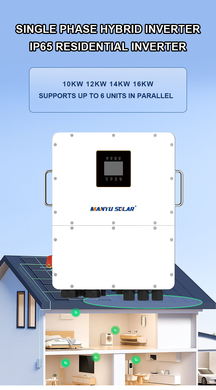 10 12 14 16 KW Hybrid Solar Inverter on Grid Hybrid ESS Solution Residential and Commercial Solar Power Solar Inverter