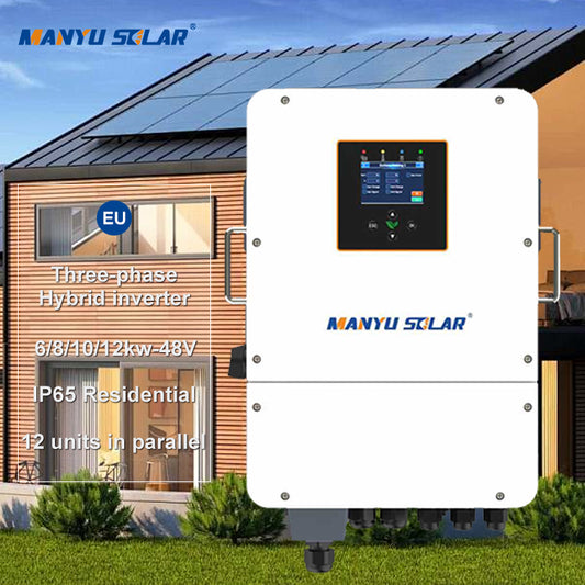 6 8 10 12kw 48V Home Hybrid Solar Inverter 3 Phase on Off Grid Energy Storage IP65 Wifi Home String Inverter Parallel