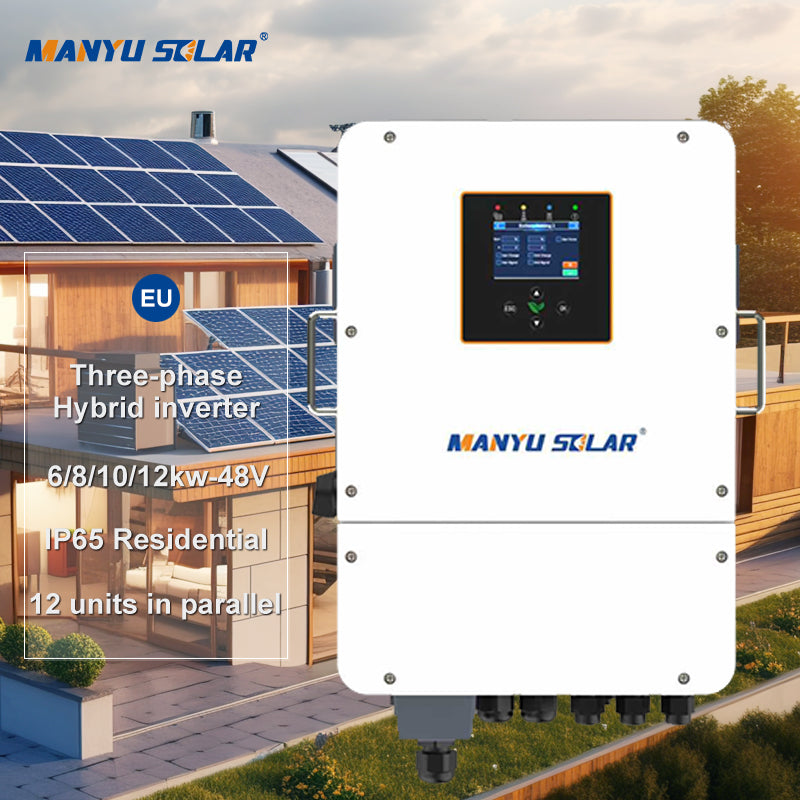 6 8 10 12kw 48V Home Hybrid Solar Inverter 3 Phase on Off Grid Energy Storage IP65 Wifi Home String Inverter Parallel