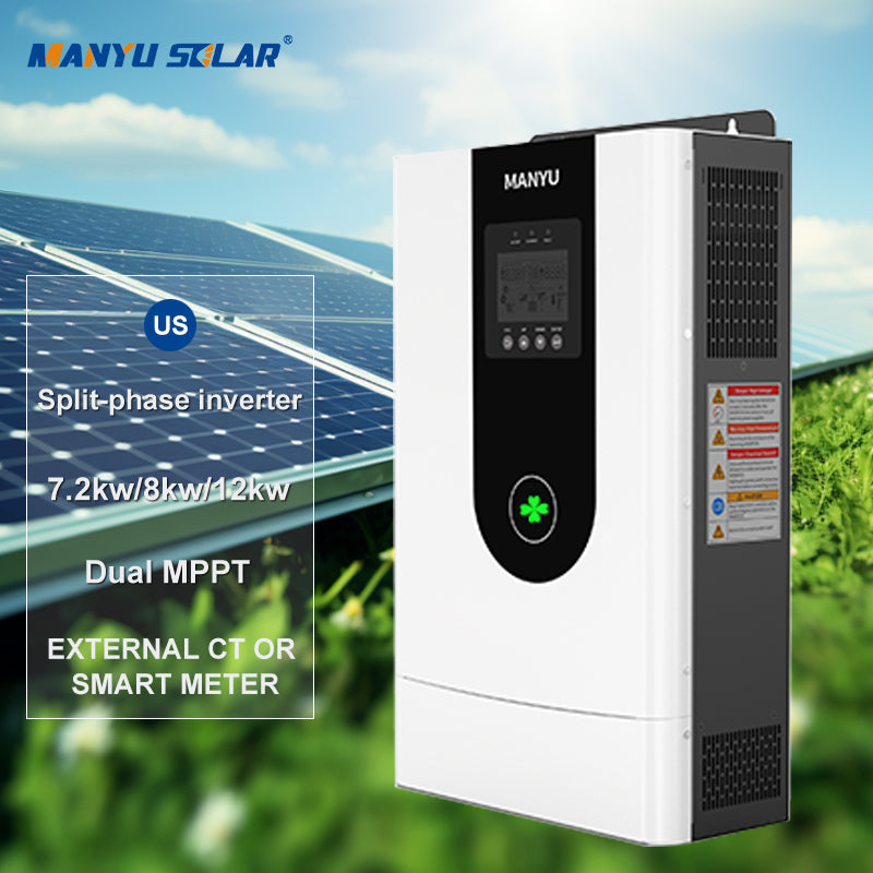 7.2kw 12kw10KW Parallel Inverter Hybrid Inverter with Lithium Battery Solar Energy Storage Split Phase Inverter 120V 240V