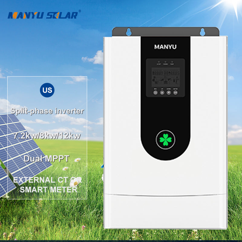 7.2kw 12kw10KW Parallel Inverter Hybrid Inverter with Lithium Battery Solar Energy Storage Split Phase Inverter 120V 240V